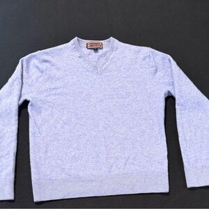 Patrick James Long Sleeve 100% Cashmere Blue Sweater Mens Medium